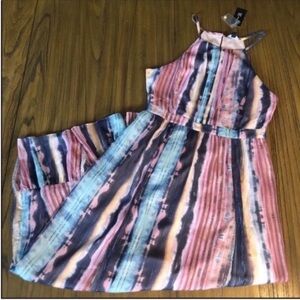Inc tie dye pleated summer spring maxi dress